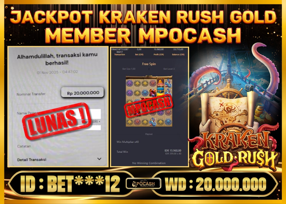 MPOCASH JACKPOT KRAKEN RUSH GOLD